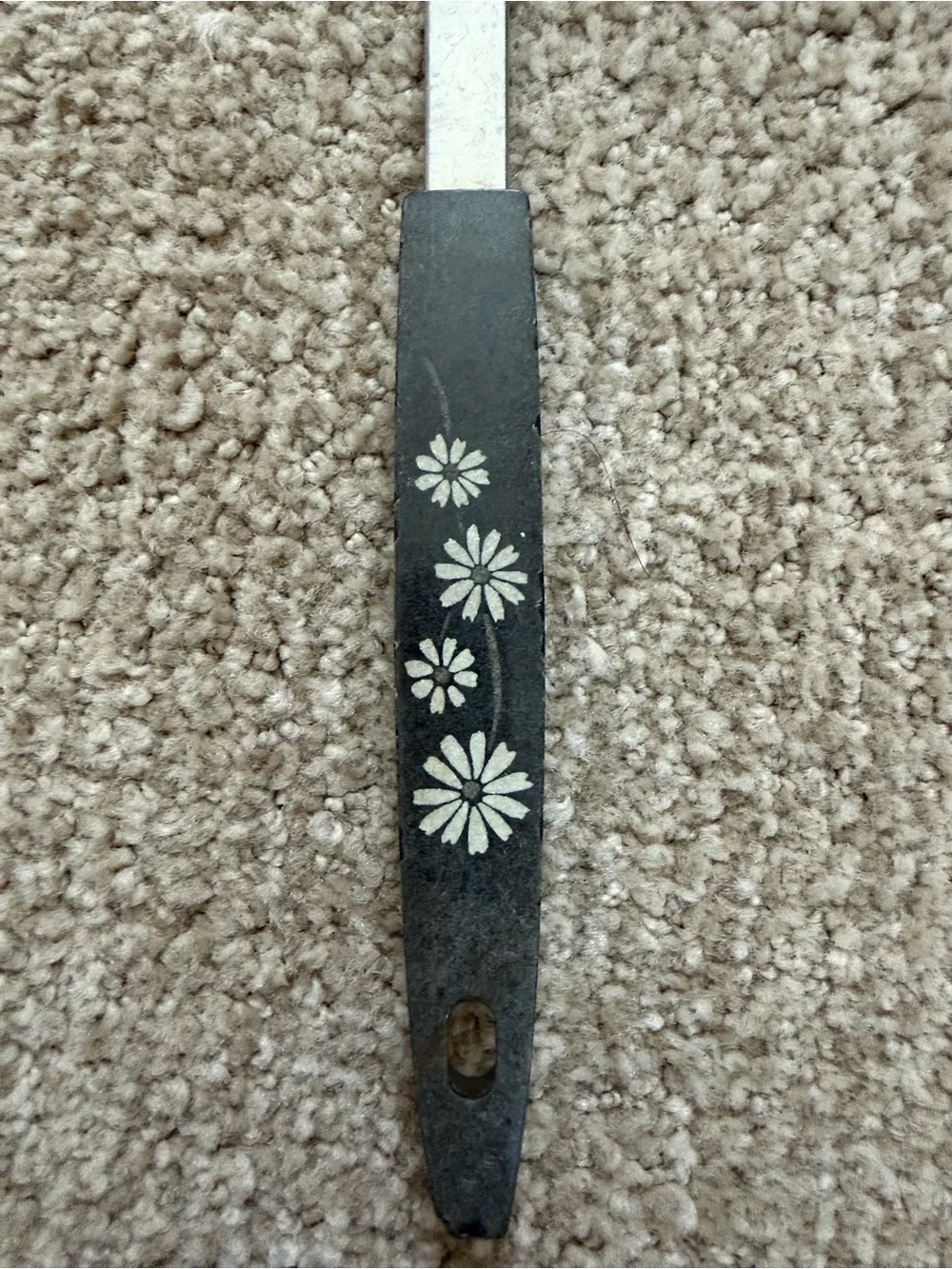 Vintage 1960s EKCO Mod Daisy 12” Serving Spoon Stainless Steel USA Floral